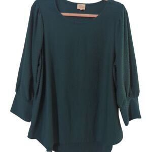 Ava James Teal Blouse